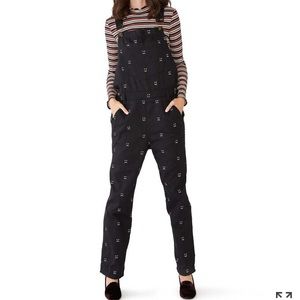 Lazy Oaf Happy Sad Black Dungarees /Overalls